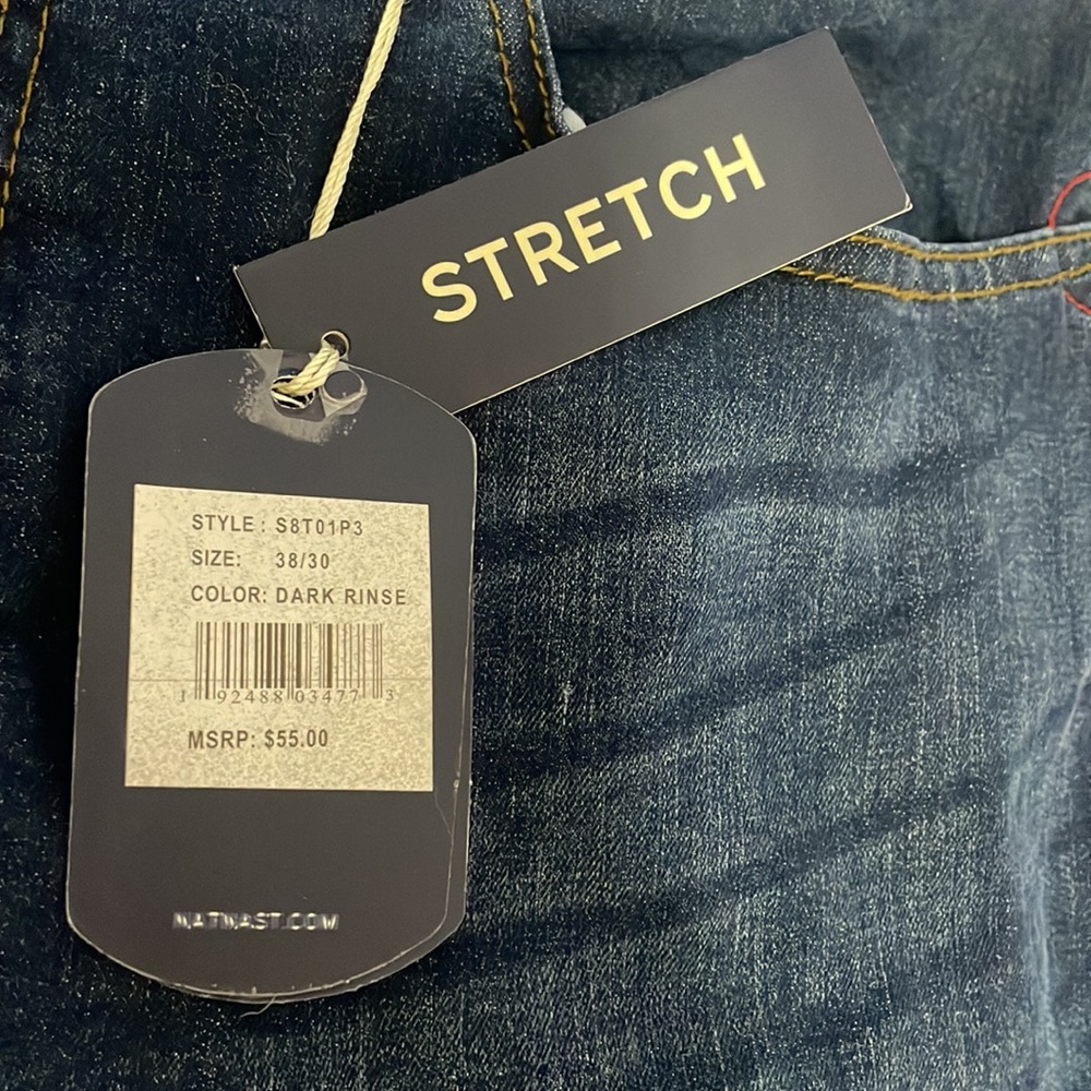 Nat Nast Jeans. Size: W38 L30. Color: Dark Rinse. - Picture 3 of 7